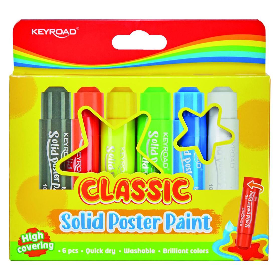 Keyroad Posterfarben, sticks 6 stück x 10 g, box, farbmischung (6x) (43093658)
