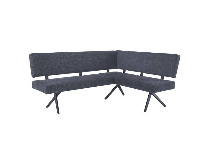 Banc d’angle Ritoge 190 x 88 x 150cm Gris/Gris foncé Angle à droite vu de face