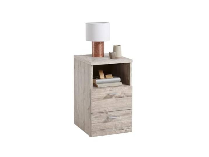 möbelando Nachttisch >Colima 1< in Sandeiche Dekor - 35x61,5x39,9cm (BxHxT)