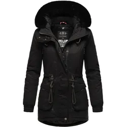 NAVAHOO Damen Sportlicher Wintermantel Baumwoll-Parka mit Kapuze Olessaa