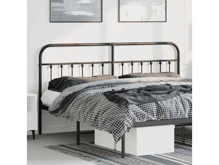 vidaXL Ersatz-Kopfteil Metall Schwarz 193 cm