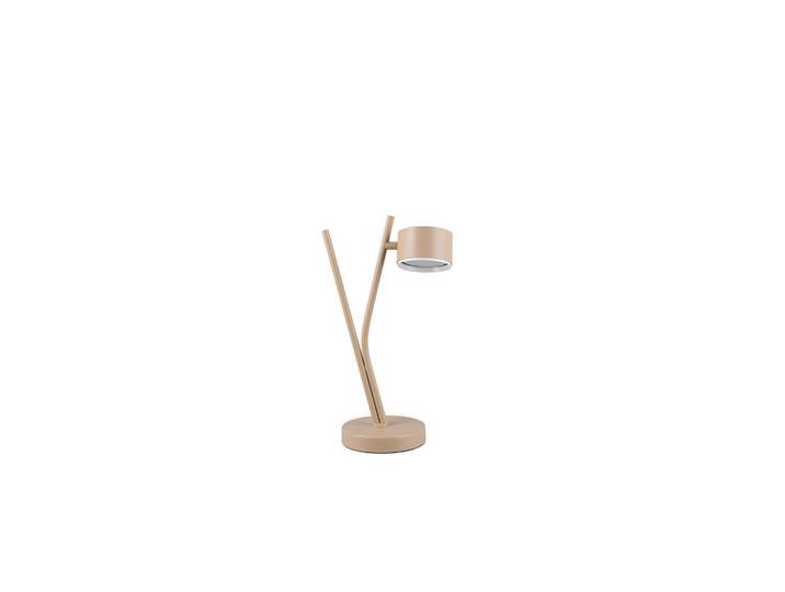 Trio Leuchten Tischleuchte Coda, Weiß, Beige, Metall, 14x37.5x21.6 cm, Schnurschalter, Lampen & Leuchten, Innenbeleuchtung, Tischlampen, Tischlampen