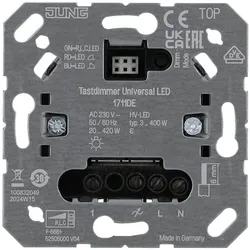 JUNG, Lichtschalter + Storenschalter, LED Universal Tastdimmer 1711DE