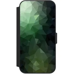 Nivocase Klapphülle für Apple iPhone 12 Handyhülle aus Kunst Leder NIVOflip schwarz Geometric Mosaik (Apple iPhone 12), Smartphone Hülle, Schwarz