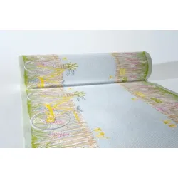 MANK Tischläufer aus Airlaid - Fabienne, 40 cm x 24 m , 1 Stück - Tischband Floral Frühling
