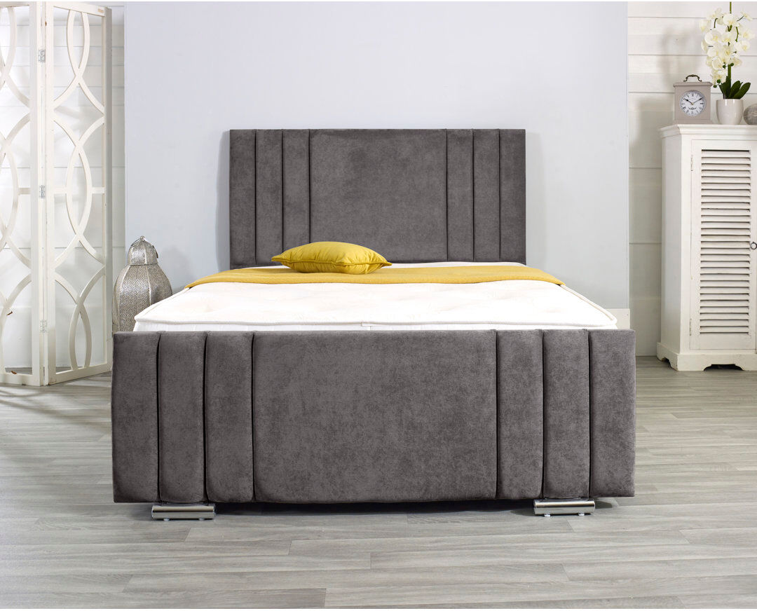 Wayfair Sleep Shirehampton Upholstered Bed Frame Slate Double (4'6)