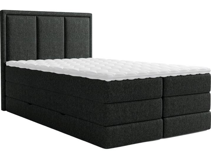 XORA Boxspringbett SWING, schwarz, Stoff