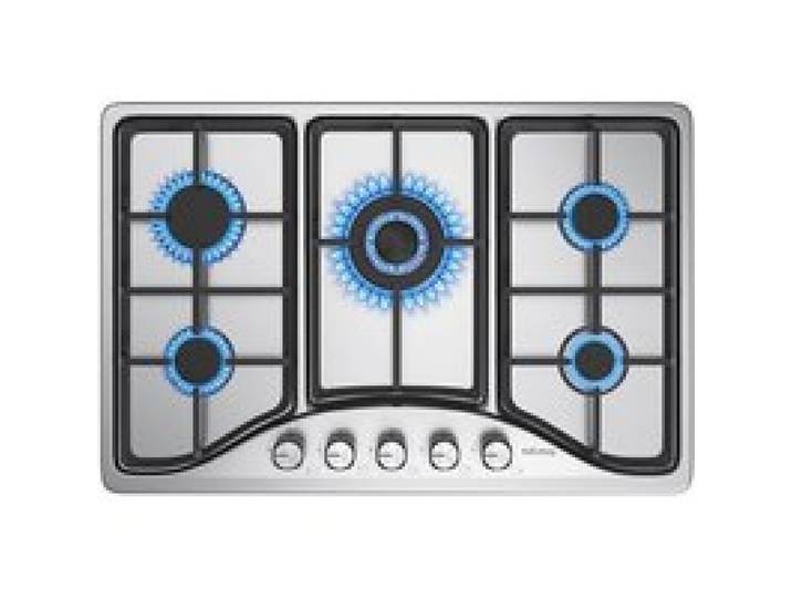 Plaque de Cuisson Gaz - ISEASY - 5 Feux - Inox - Allumage par Impulsion - Sécurité Thermocouple