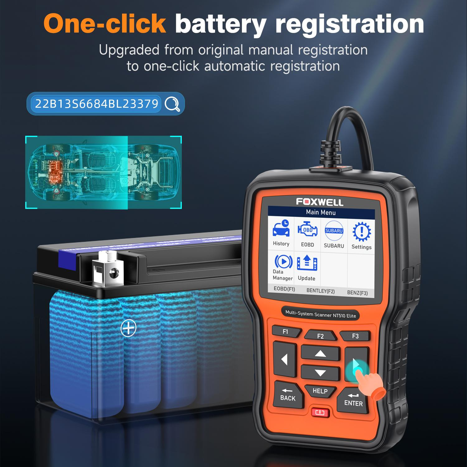 Selius OBD2 Scanner met WiFi - Bidirectionele Controle en Codelezer met Resetfuncties voor Alle Systemen