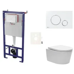 SAT Wand-WC Set für Vorwandmontage + SAT Brevis WC SIKOSSBR70K