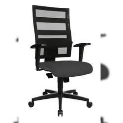 Topstar Bürodrehstuhl Bandscheiben Schreibtischstuhl Drehstuhl Bürostuhl anthrazit mit Netzgewebe Rückenlehne 210245