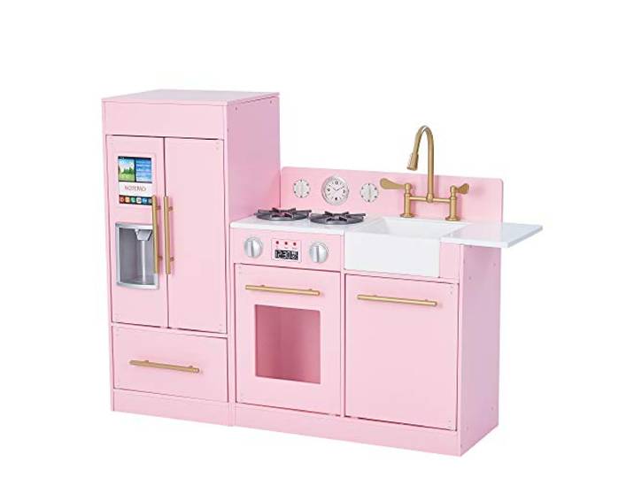 Rosa Kinderküche Spielküche Kinderspielküche Holzküche Teamson Kids TD-12302P