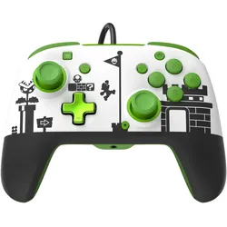 PDP Retro Mario (Switch, Switch OLED), Gaming Controller, Grün, Schwarz, Weiss