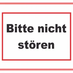 HB-Druck Bitte nicht stören Schild A5 Rückseite selbstklebend