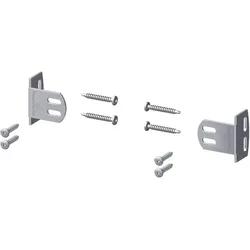 TraumGarten Sichtschutzzaun Edelstahl-Elementhalter plus 6er Set