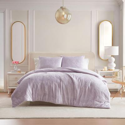 Betsey Johnson Butterfly Embossed Purple Comforter Set