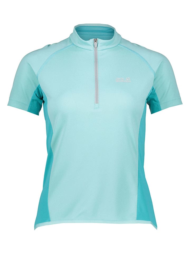 Jack Wolfskin Fahrradtrikot "Tourer" in Türkis - XS