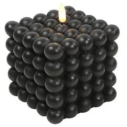 LED Bubble Kerze Lyon L schwarz 12cm
