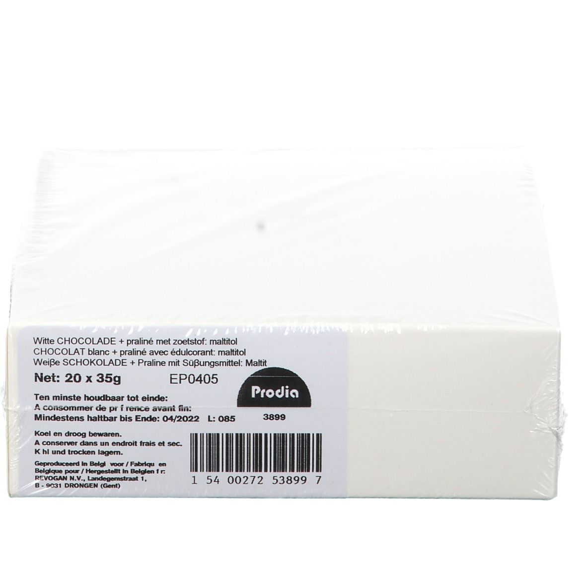 Prodia Chocoladereep Wit Praline 20x35 g Schokolade