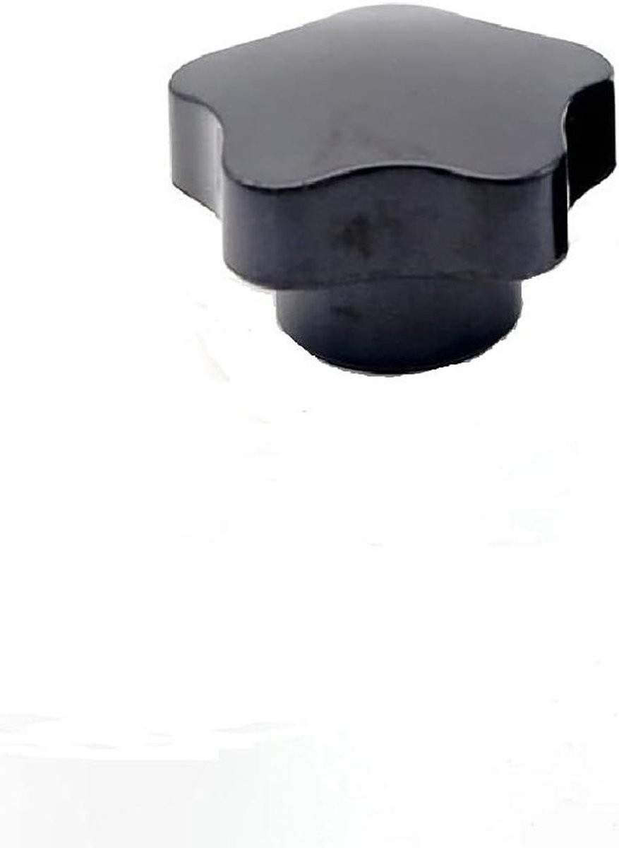 Klemknop Ster - Zwarte Aanschroefknop met Ergonomisch Groefontwerp - M6 x 70mm
