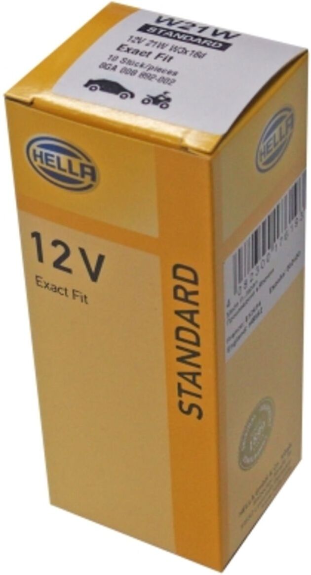 Hella Lampadina W21W Standard 12V, 21W, 10 pezzo