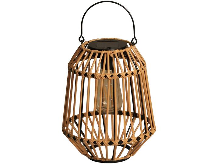 Außen-Tischleuchte LUXFORM Solar-Tischlampe - Ibiza - LED - 15 Lumen , braun (wicker), 1 Stk., Leuchten, Außen-Tischleuchte, Solarbetrieben