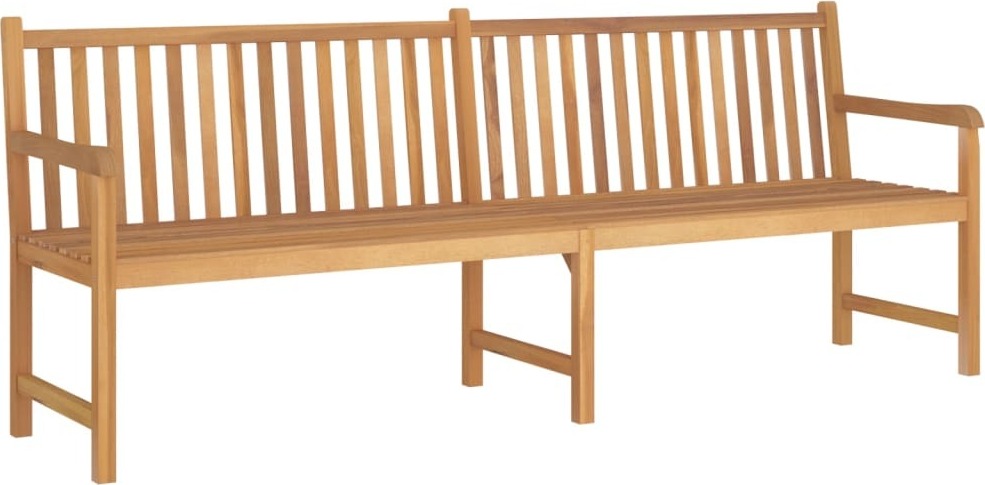 Gartenbank 228 cm Massivholz Teak