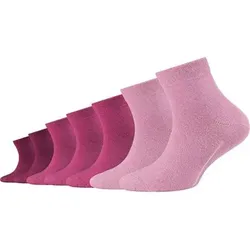 CAMANO Kinder Socken Online Children ca-soft organic cotton Quarter 7p, Größe 31-34 in Pink Pink