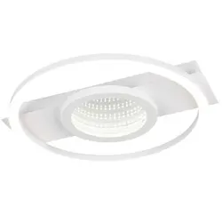 Reality Leuchten LED-Deckenleuchte Wheeler Metall Weiß