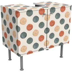 WASCHBECKENUNTERSCHRANK Rundes Terrazzo 60/55/35 cm