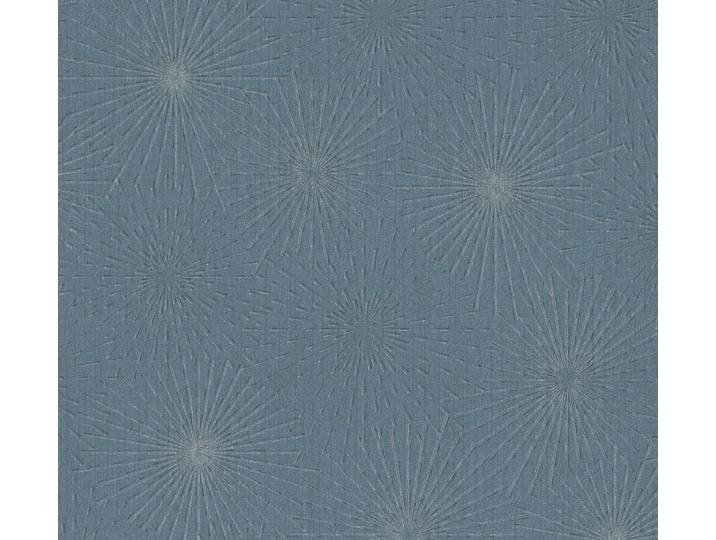 RETRO STERREN BEHANG Modern - blauw zilver grijs - A.S. Création The Bos