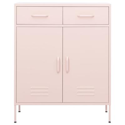 vidaXL Lagerschrank Rosa 80x35x101,5 cm Stahl