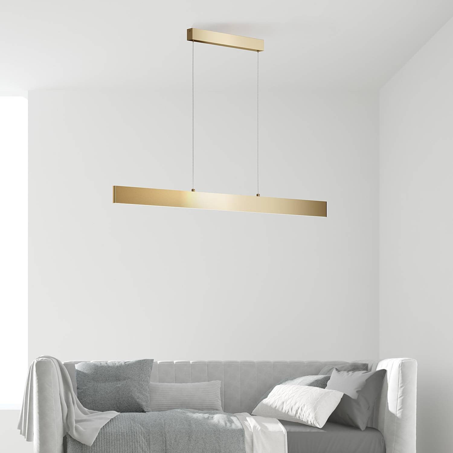 Maytoni Step LED hanglamp goud/messing modern met warm wit licht