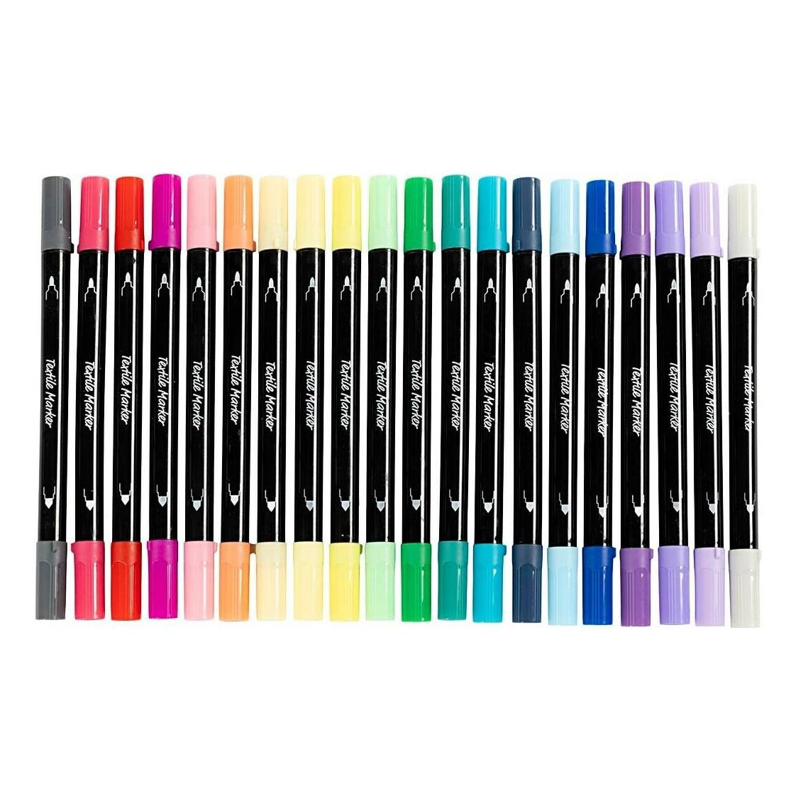 Creativ Company Textil-Marker, Mehrfarbig (20x) (5712854796125)