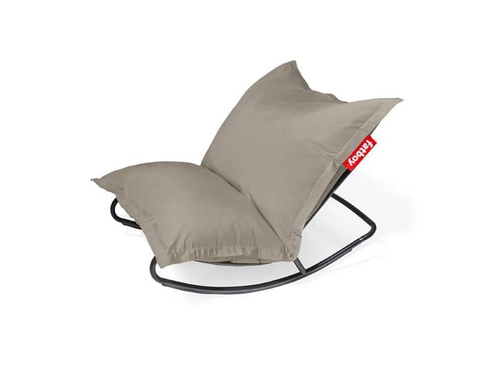 Fatboy - Rock 'n' Roll Lounge Chair, schwarz + Original Outdoor Sitzsack, grey taupe