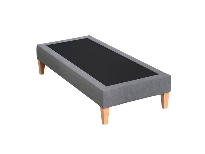 Sommier déco tapissier gris orage - SOMEO 100x190