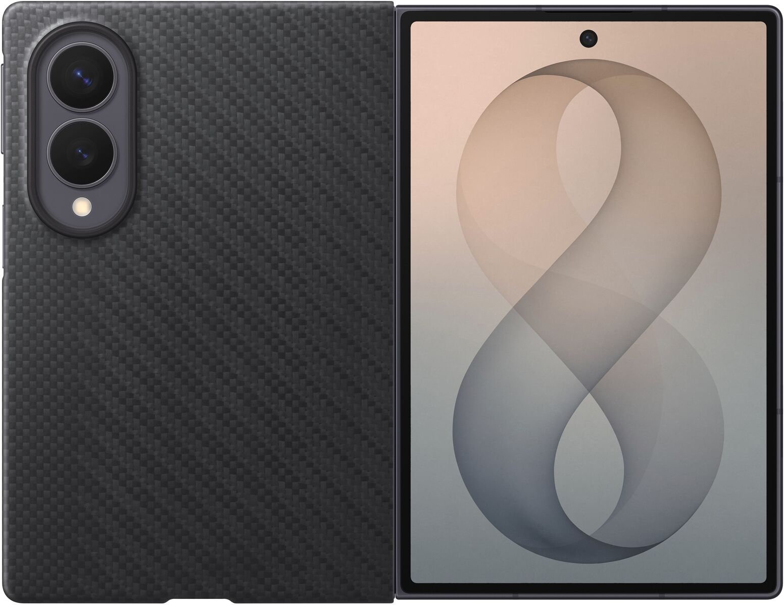 Samsung Smartphone-Hülle "Carbon Magnet Case für Galaxy Fold8", schwarz, Smartphones, Hüllen, Backcover, Schutzhülle, Handyschutzhülle, Case, Schutzcase, stoßfest, Smartphone-Hülle
