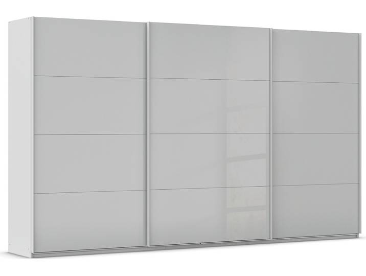 Schwebetürenschrank, Grau, 360x210x62 cm, Holzwerkstoff, Durchdachte Innenausstattung, Modern, Rauch