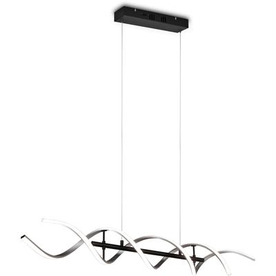 TRIO LEUCHTEN LED Pendelleuchte "Sequence", grau (aluminiumfarben), 1, H: 150cm, 1 Stk., Leuchten, Hängelampe 45W 5600 Lm höhenverstellbar dimmbar Lichtfarbe einstellbar, LED Pendelleuchte