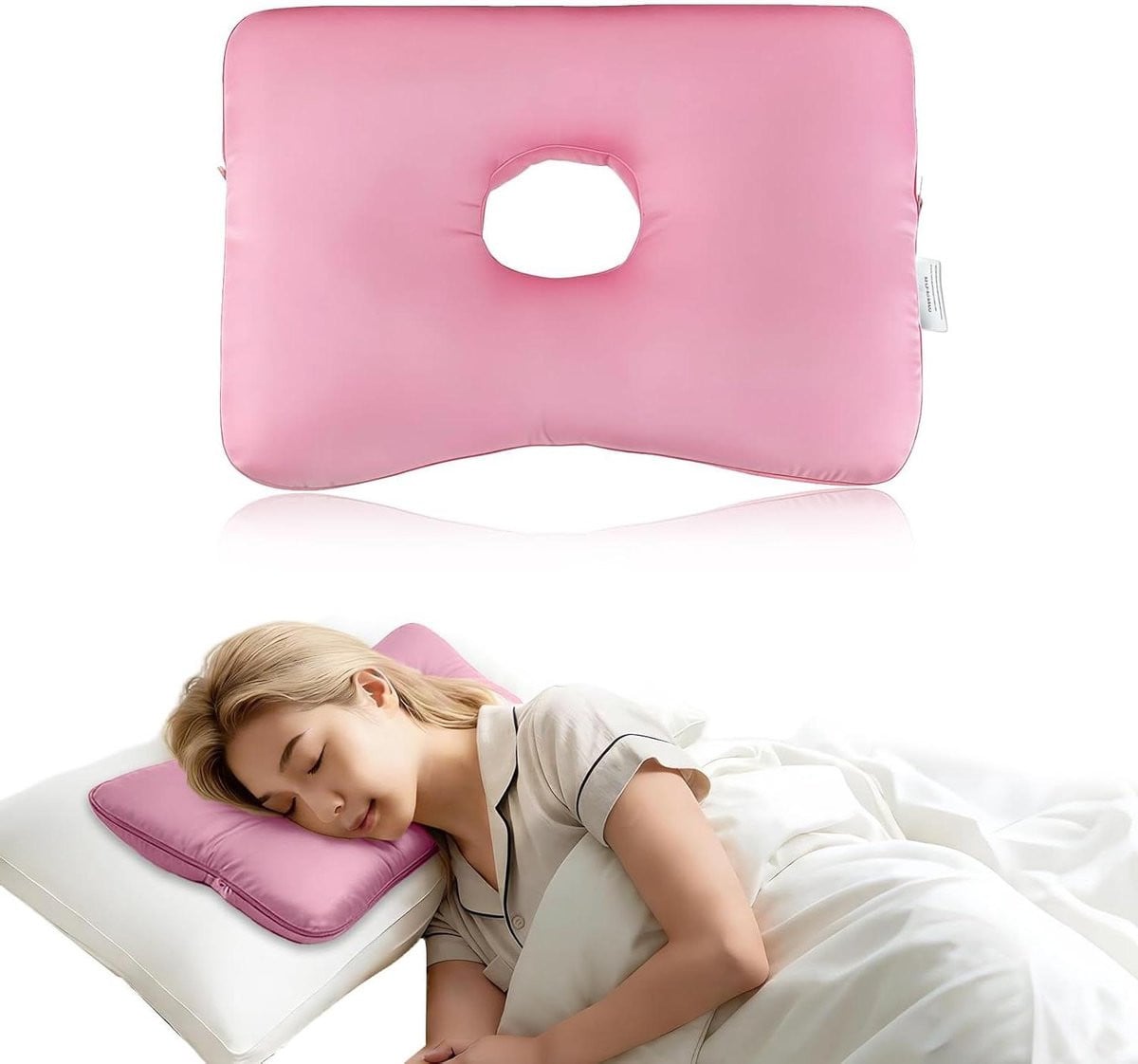 Merkloos Piercing Kussen - Donut Kussen - X-Large - Roze