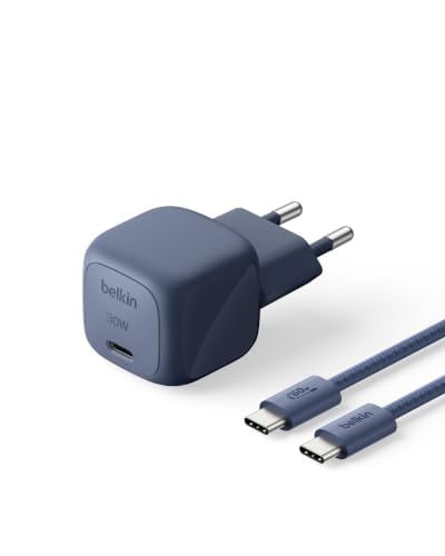 Belkin BoostCharge 30W USB-C Oplader met GaN en Gevlochten USB-C-Kabel (2m) WCA008kq