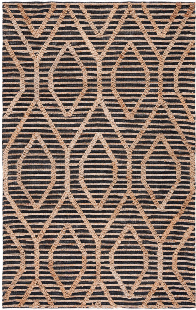 Bloomsbury Market Area Rug Black / Natural Rectangle 183 X 274cm