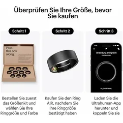 Ultrahuman Ring AIR Matte Grey - Size 9 (9, Dunkelgrau, Matte Gray, Matte Grey), Smart Ring, Grau