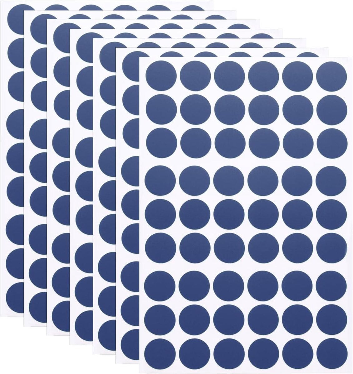 Schroefgatstickers Diepblauw - 378 stuks Zelfklevende PVC Afdekstickers voor Meubels