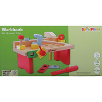 Werkbank 15-teilig, Maße ca. 29 x 14 x 13 Zentimeter holz