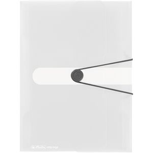 Herlitz Eckspanner 11206448 easy orga to go, A4, Kunststoff, transparent, 3 Einschlagklappen