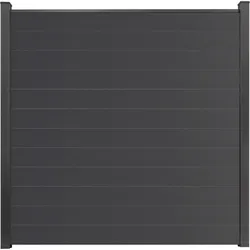 GroJa BasicLine schmal PVC-Steckzaun Sichtschutzzaun Anthrazitgrau Sichtschutz Lamellenzaun