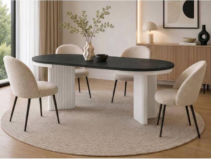 Beautysofa Esstisch PRESTIGE runder Design-Tisch ausziehbar Ø 100–180 cm oder Ø 120–200 cm (Metallbeinen, hitze- und verfärbung beständig), verschiedene Farben