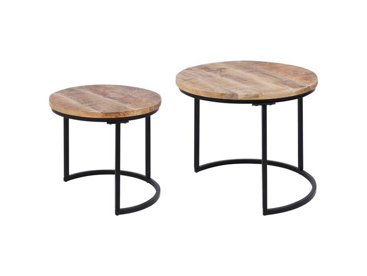 COUCHTISCH 2er-Set Braun