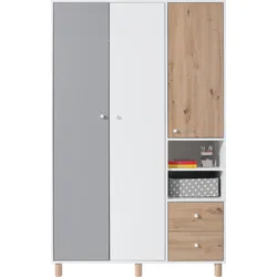 DREHTÜRENSCHRANK SANNIO 120/190/50cm 3-türig Weiß